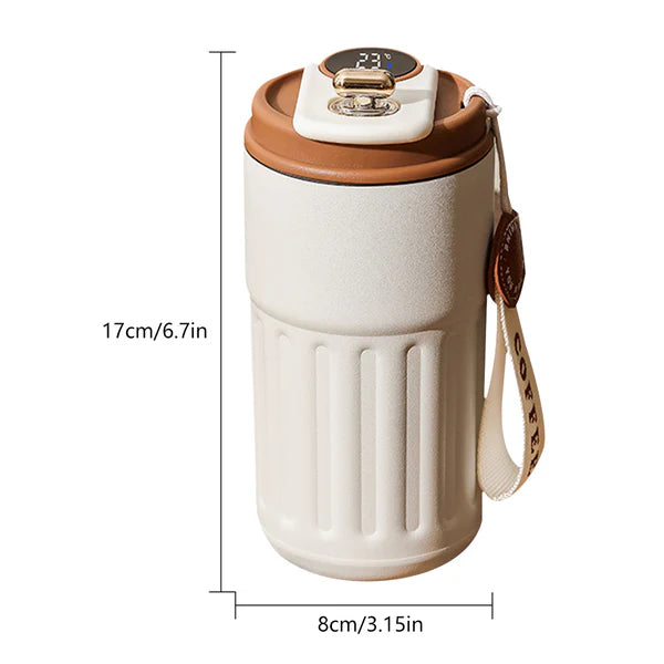 (30% DISCOUNT ) Smart Bottle Temperature Display Coffee Cup Stainless Steel