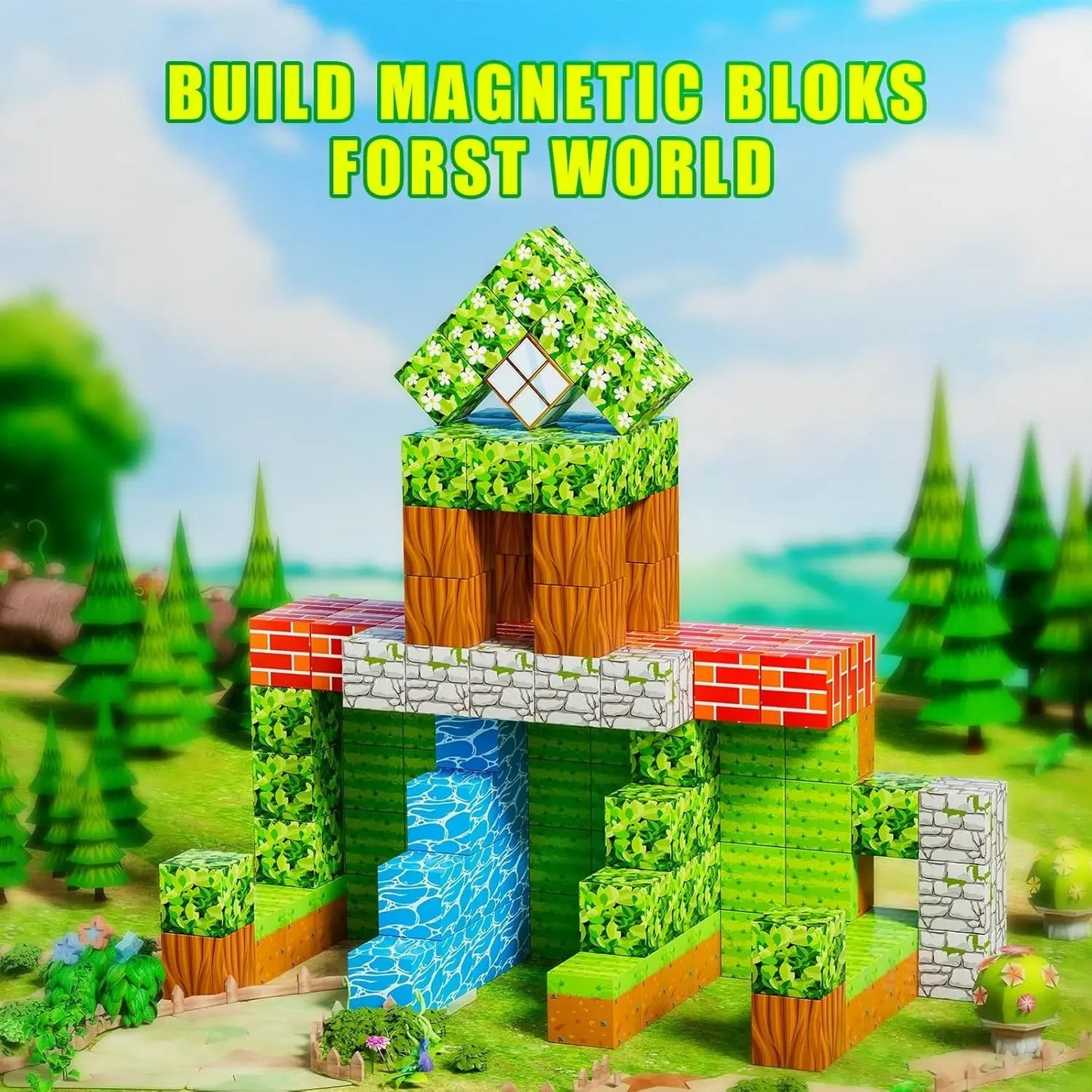 100pcs Magnetic Blocks Toy Build Magnet Set